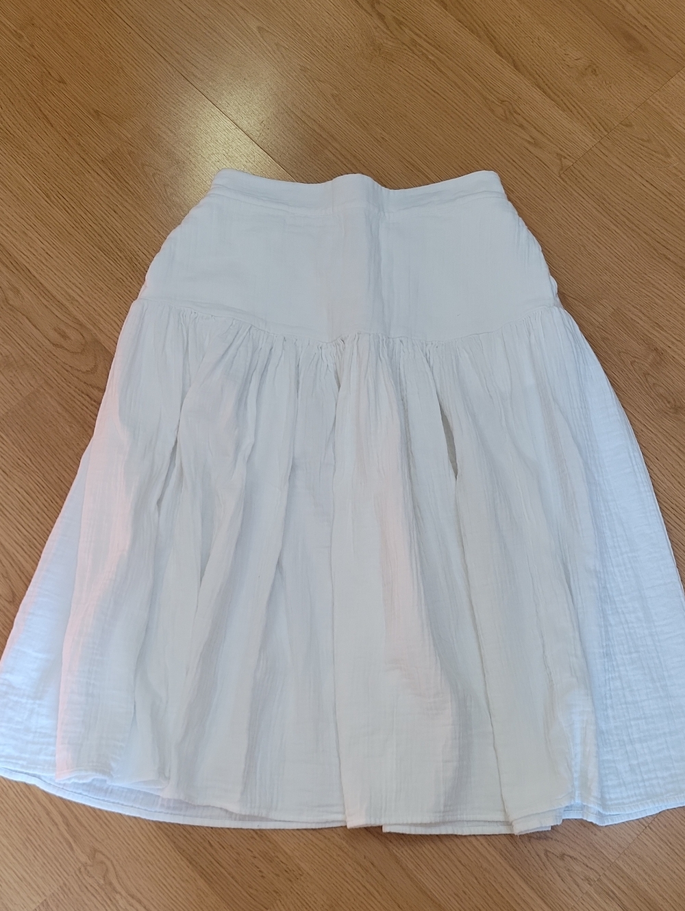 Caslon White Tiered Midi Cotton Skirt